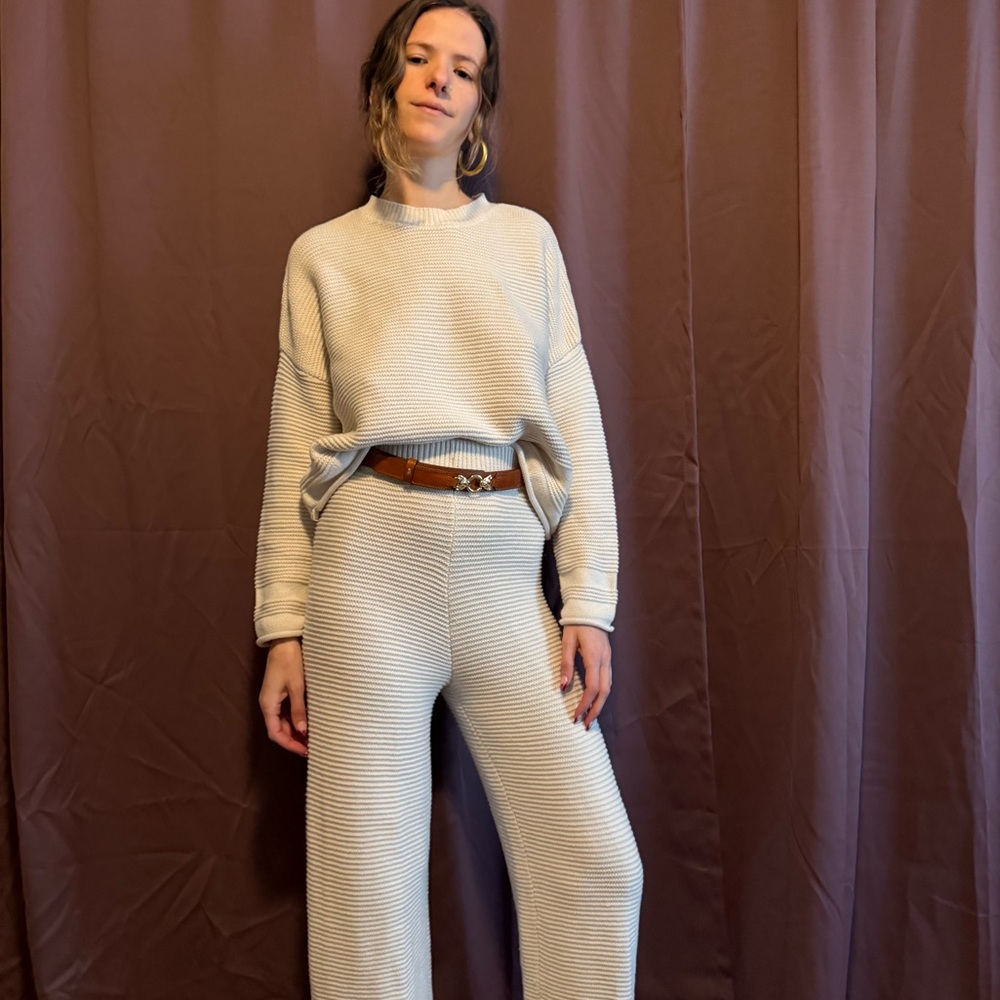 Sincerely Jules Off-White Knit Lounge Set Size XS